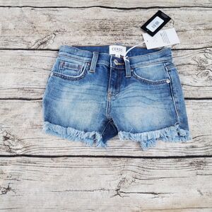 Girl's Ceros Frayed Worn denim shorts Size 10 Adjust Waist NWT Reg $44.99